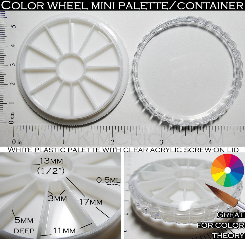 Mini Color Wheel Palette for Watercolor Paint Color Theory Compact Tra